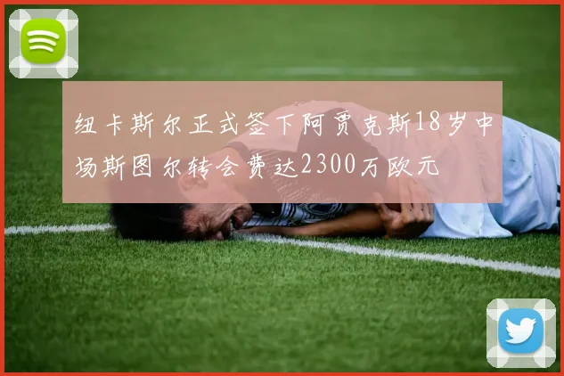 纽卡斯尔正式签下阿贾克斯18岁中场斯图尔转会费达2300万欧元